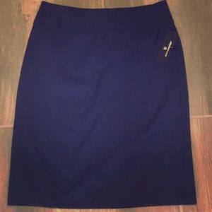 Blue pencil skirt